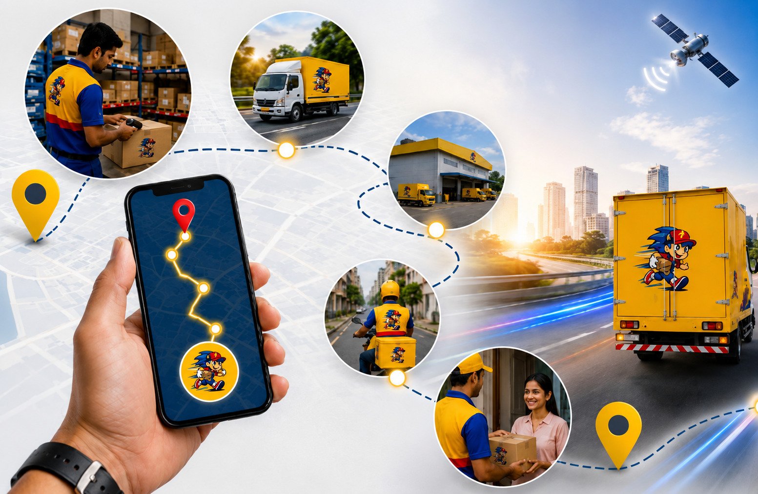 Express delivery vehicle loaded for urgent shipments